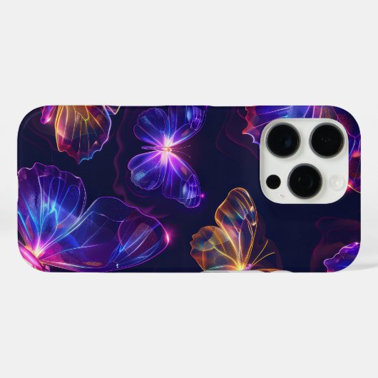 Elektrische kleuren vlinders Case-Mate iPhone case (Achterkant (horizontaal))