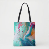 Elektrische Kleurgetijden Marmer Tote Bag (Voorkant)