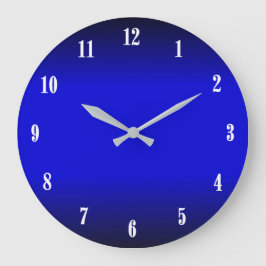 Elektrische kobalt Blue White Numbers 2 wandklok