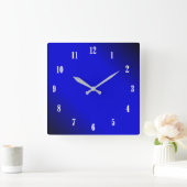 Elektrische kobalt Blue White Numbers wandklok (Huis)