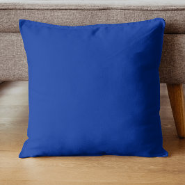 Elektrische kobalt effen kleur | Klassiek Elegant Kussen