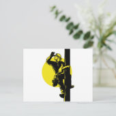 Elektrische krachtwerker van de Power Lineman Briefkaart (Staand voorkant)