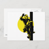 Elektrische krachtwerker van de Power Lineman Briefkaart (Voorkant / Achterkant)