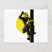 Elektrische krachtwerker van de Power Lineman Briefkaart (Voorkant)