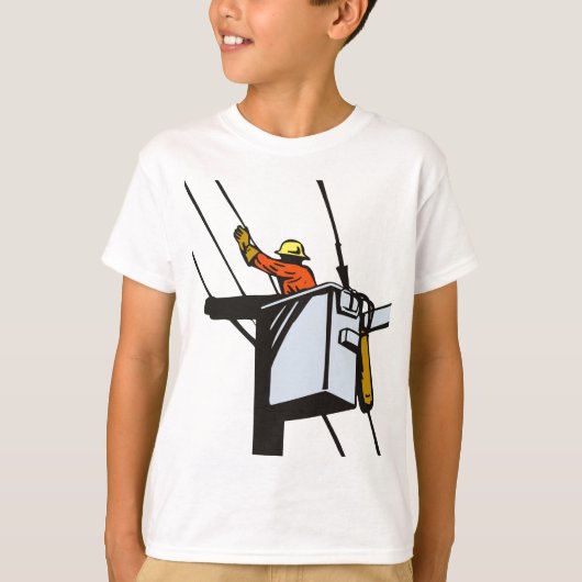 Elektrische krachtwerker van de Power Lineman T-shirt (Voorkant)