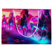 Elektrische kudde - Synthwave paarden Groot Cadeauzakje (Achterkant)