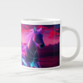 Elektrische kudde - Synthwave paarden Grote Koffiekop (Rechts)