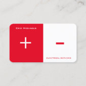 Elektrische kunst aan twee zijden gesplitst visitekaartje (Voorkant)