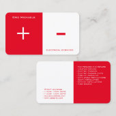 Elektrische kunst aan twee zijden gesplitst visitekaartje (Voorkant / Achterkant)