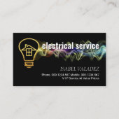 Elektrische Lading Powers Gold Bulb Home Visitekaartje (Voorkant)