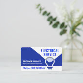 Elektrische lamp Verlichting omhoog Bedrijfsnaam Visitekaartje (Staand voorkant)
