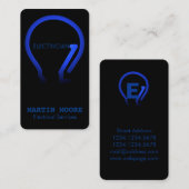 Elektrische lampen voor elektrische diensten visitekaartje (Voorkant / Achterkant)