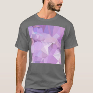 Elektrische lavender Abstract Lage Veelhoek Achter T-shirt
