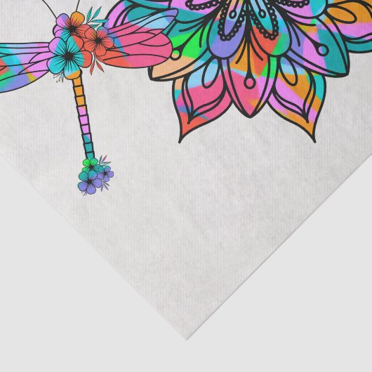 Elektrische libel A Tissuepapier (Detail)