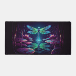 Elektrische libel, opvallende neondieren bureaumat