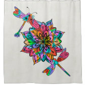 Elektrische libellen Een Shower Gordijn (Voorkant)