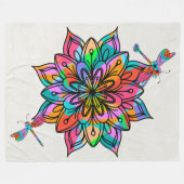 Elektrische libellen fleece deken (Voorkant (Horizontaal))