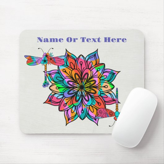 Elektrische libellen muismat (Met muis)