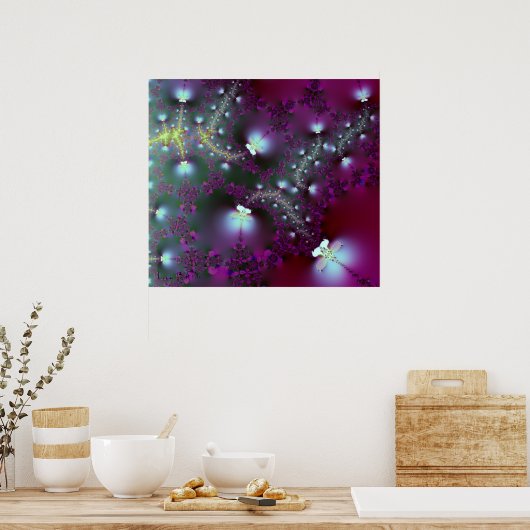 Elektrische libellen poster (Keuken)