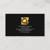 Elektrische lichtgolvende elektricien visitekaartje (Achterkant)