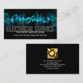 Elektrische lichtgolvende elektricien visitekaartje (Voorkant / Achterkant)