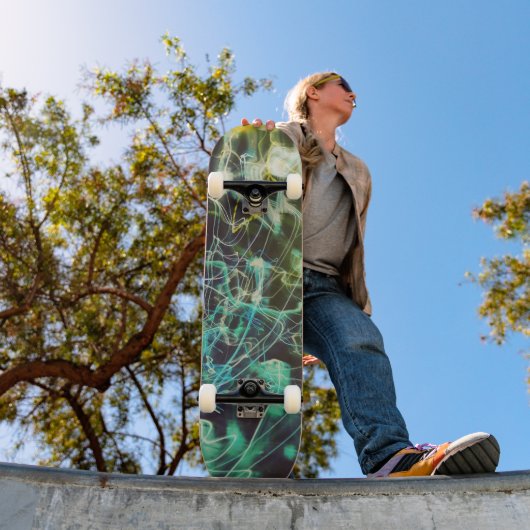 Elektrische lichtlijnen Verlopen Abstract. Persoonlijk Skateboard (Buiten 1)