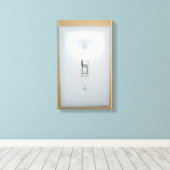 " elektrische" lichtschakelaar canvas afdruk (Insitu (Houten vloer))