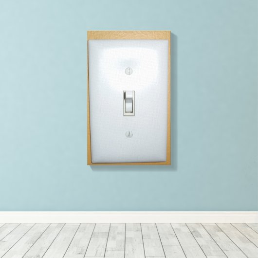 " elektrische" lichtschakelaar canvas afdruk (Insitu (Houten vloer))