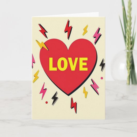 Elektrische Liefdeshartkaart Kaart (Voorkant)
