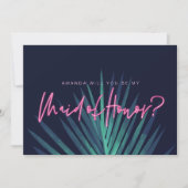 Elektrische liefdesneonroze zijn mijn dienstmeisje kaart (Voorkant)