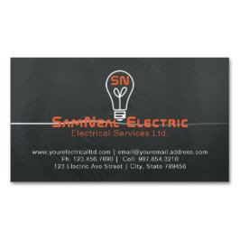 Elektrische lightbulb logo magnet visitekaartje magnetisch visitekaartje
