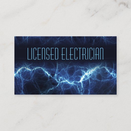 Elektrische Lightning Electrician_Custom Visitekaartje (Voorkant)