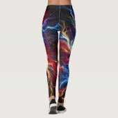 Elektrische Lightning heldere kleuren Leggings (Achterkant)