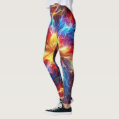 Elektrische Lightning heldere kleuren Leggings (Links)