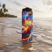 Elektrische Lightning heldere kleuren Thermosbeker