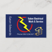 Elektrische Lightning Power Meter Gage Elektricien Visitekaartje (Voorkant)