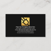 Elektrische Lightning Powers Lightbulb Visitekaartje (Achterkant)