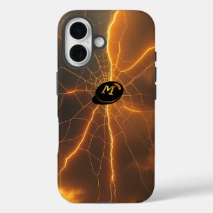 Elektrische Lightning Web in Storm iPhone 16 Hoesje