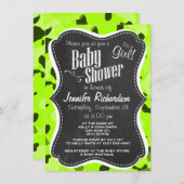 Elektrische Limoen Camo; Camouflage; Krijt look Kaart (Voorkant / Achterkant)