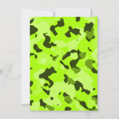 Elektrische Limoen Camo; Camouflage; Krijt look Kaart (Achterkant)