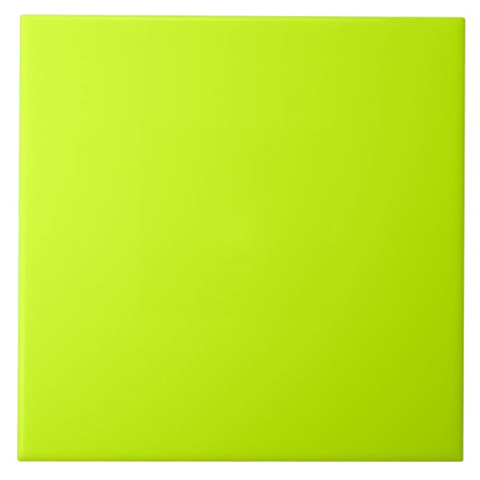 Elektrische Limoen Effen kleur Tegeltje (Voorkant)