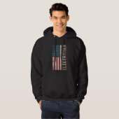 Elektrische Lineman Electricia (Amerikaanse vlag) Hoodie (Voorkant volledig)