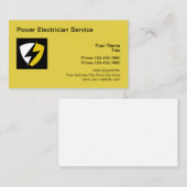 Elektrische Logo Sjabloon Moderne Visitekaartjes (Voorkant / Achterkant)