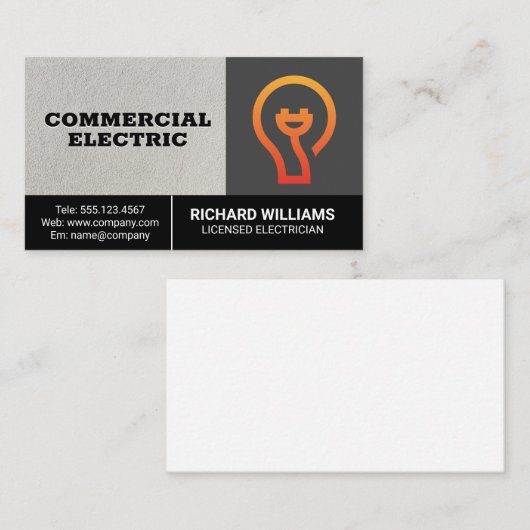 Elektrische Logo Visitekaartje (Voorkant / Achterkant)