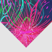 Elektrische Luau Tropische Nacht Aloha Verjaardags Tissuepapier (Detail)