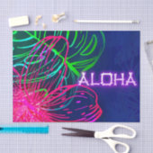 Elektrische Luau Tropische Nacht Aloha Verjaardags Tissuepapier (Craft)