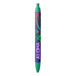 Elektrische Luau Tropische Nacht Neon Aloha Paradi Blauwe Inkt Pen