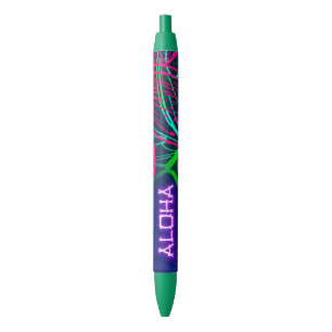 Elektrische Luau Tropische Nacht Neon Aloha Paradi Blauwe Inkt Pen