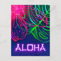 Elektrische Luau Tropische Nacht Neon Aloha Sla Da