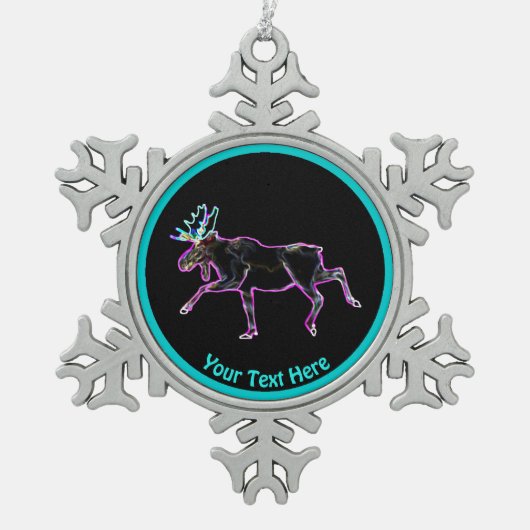 Elektrische machines tin sneeuwvlok ornament (Voorkant)